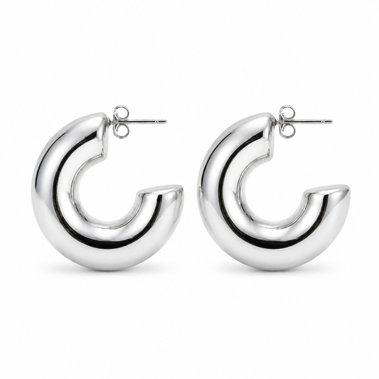Luna Hoops — Silver