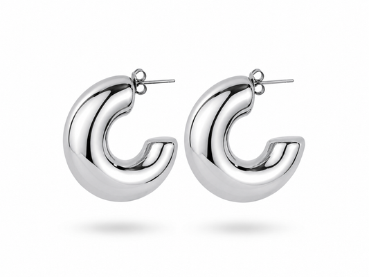 Luna Hoops — Silver